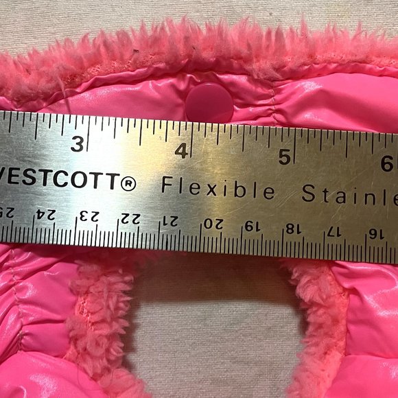 CHICDOG pink puffy VEST dog Sz M (see chart) pre-owned with D-ring slit - Picture 6 of 12
